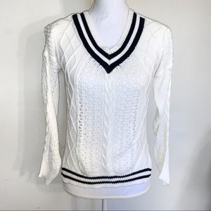 Cotton Cable-Knit Mix Stitch Sweater | Pink Rose